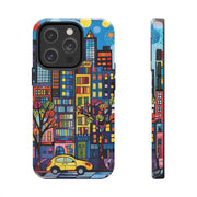 Upper Eastside NYC Pop Art Tough Phone Case LavenderCeleste