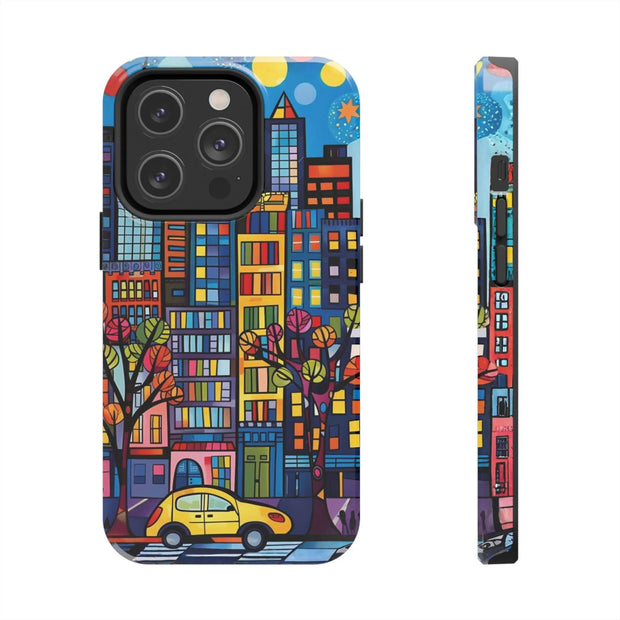 Upper Eastside NYC Pop Art Tough Phone Case LavenderCeleste