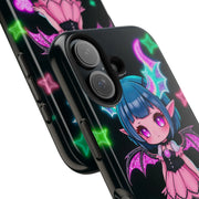 Kawaii Gothic Succubus Neon Heart Tough Phone Case