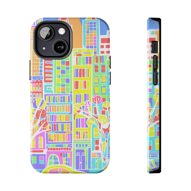 Upper East Side Pastel City Tough Phone Case LavenderCeleste