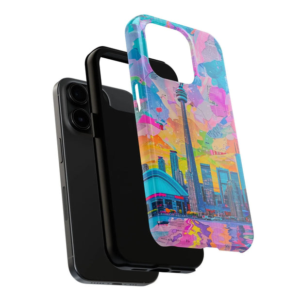 Toronto Pop Art Collage Skyline Tough Phone Case LavenderCeleste