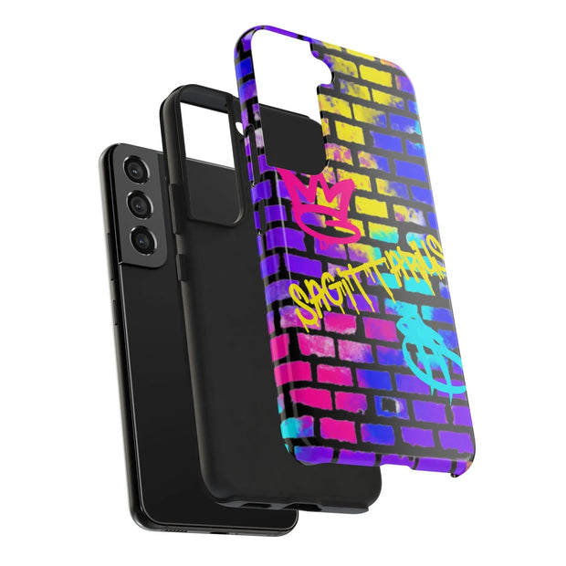 Sagittarius Graffiti Wall Zodiac Tough Phone Case LavenderCeleste
