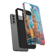 London Big Ben Collage Tough Phone Case – Vibrant City Pop Art Design