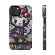 Goth Street Cat Pop Art Graffiti Tough Phone Case LavenderCeleste