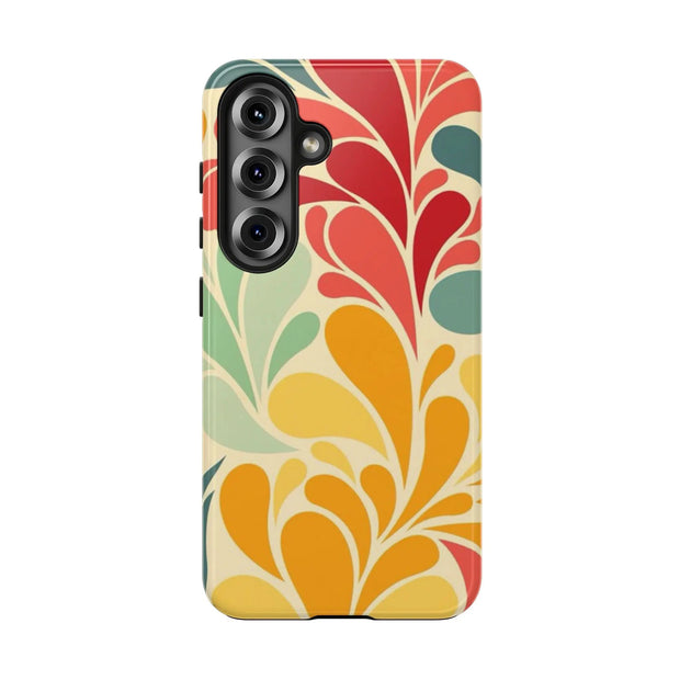 Vintage Retro 70s Abstract Groovy Tough Phone Case LavenderCeleste