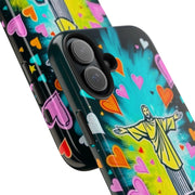 Rio de Janeiro Neon Pop Art Tough Phone Case LavenderCeleste