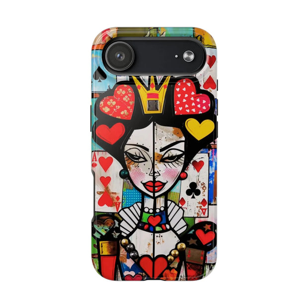 Queen of Hearts Pop Art Tough Phone Case LavenderCeleste