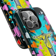 Rio de Janeiro Neon Pop Art Tough Phone Case LavenderCeleste