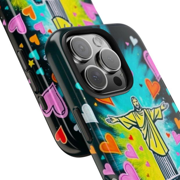 Rio de Janeiro Neon Pop Art Tough Phone Case LavenderCeleste