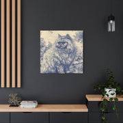 Persian Cat Canvas by Jouy Matte Canvas Art LavenderCeleste