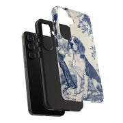 Blue Toile Beagle Country Scenic Tough Phone Case LavenderCeleste