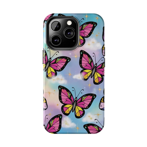 Retro Pop Art Butterfly Sky Tough Phone Case
