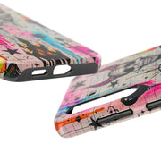 Skull Occult Neon Drip Pastel Goth Tough Phone Case LavenderCeleste