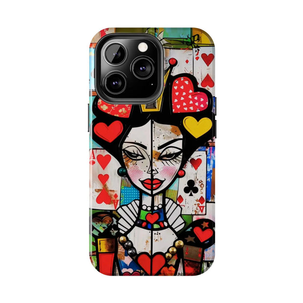 Queen of Hearts Pop Art Tough Phone Case LavenderCeleste