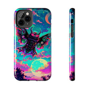 Mothman Tough Phone Case – Psychedelic Neon Cryptid Aesthetic - LavenderCeleste