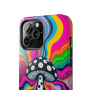 Psychedelic Rainbow Mushroom Art – Trippy Tough Case Printify