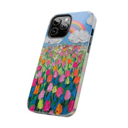 Rainbow Tulip Field Tough Phone Case LavenderCeleste