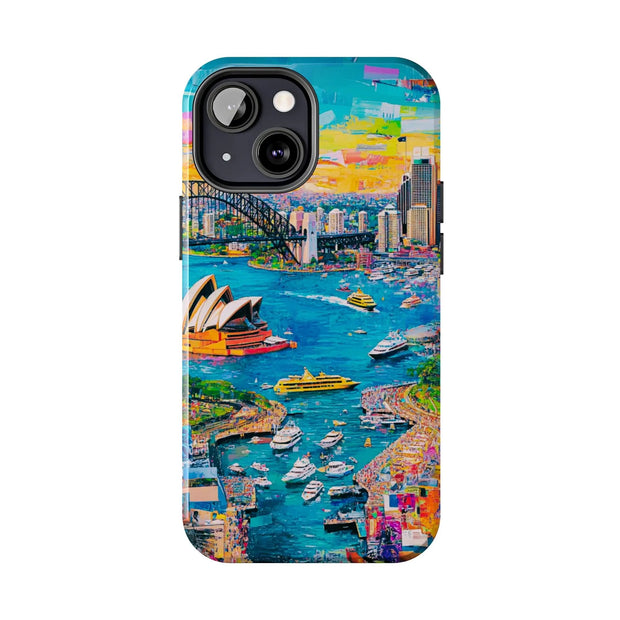 Sydney Collage Skyline Art Tough Phone Case LavenderCeleste