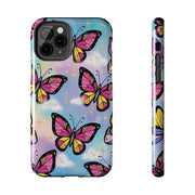 Retro Pop Art Butterfly Sky Tough Phone Case