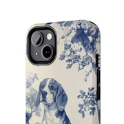 Blue Toile Beagle Country Scenic Tough Phone Case LavenderCeleste