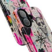 Skull Occult Neon Drip Pastel Goth Tough Phone Case LavenderCeleste