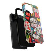 Queen of Hearts Pop Art Tough Phone Case LavenderCeleste