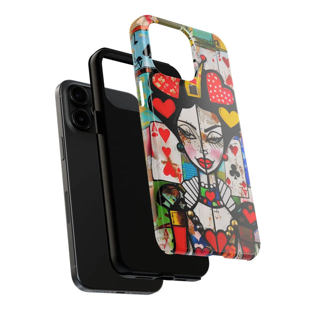 Queen of Hearts Pop Art Tough Phone Case LavenderCeleste