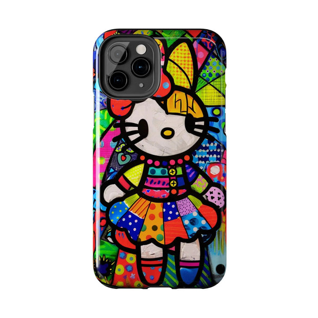 Pop Patchwork Kitty Tough Phone Case Printify