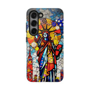 Statue of Liberty Mosaic Art Tough Phone Case LavenderCeleste