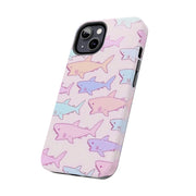 Pastel Shark Pattern Tough Phone Case Printify