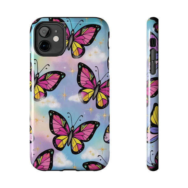 Retro Pop Art Butterfly Sky Tough Phone Case