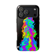 Psychedelic Neon UFO Abduction Tough Phone Case LavenderCeleste