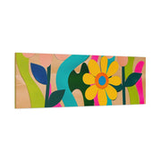 Groovy Paper Cut Flower Matte Canvas Art LavenderCeleste