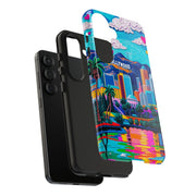 Los Angeles Hollywood Skyline Tough Phone Case – Vibrant Pop Art City Design