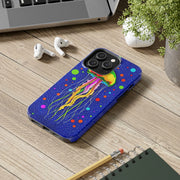 Vibrant Neon Jellyfish Cosmic Sea Tough Phone Case