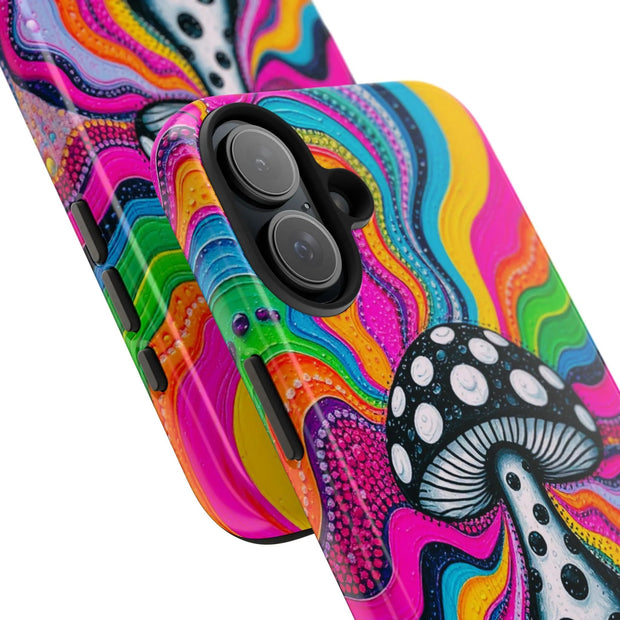 Psychedelic Rainbow Mushroom Art – Trippy Case LavenderCeleste