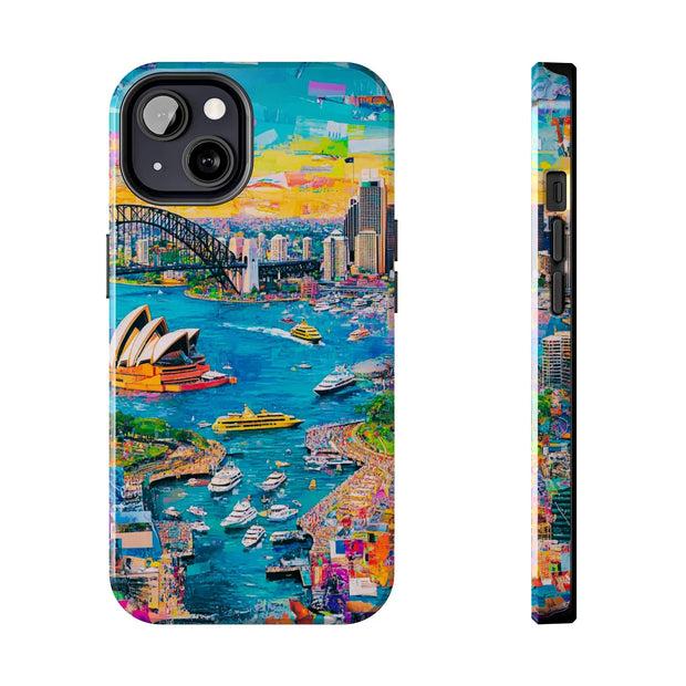 Sydney Collage Skyline Art Tough Phone Case LavenderCeleste
