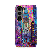 Philadelphia Pop Art Skyline Tough Phone Case LavenderCeleste