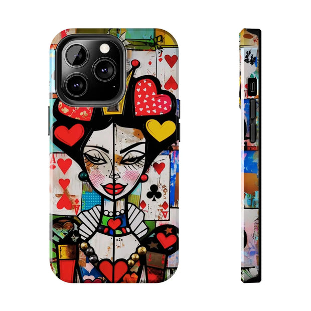 Queen of Hearts Pop Art Tough Phone Case LavenderCeleste