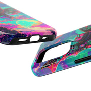 Mothman Tough Phone Case – Psychedelic Neon Cryptid Aesthetic - LavenderCeleste