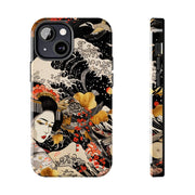 Golden Geisha Wave Japanese Art Tough Phone Case