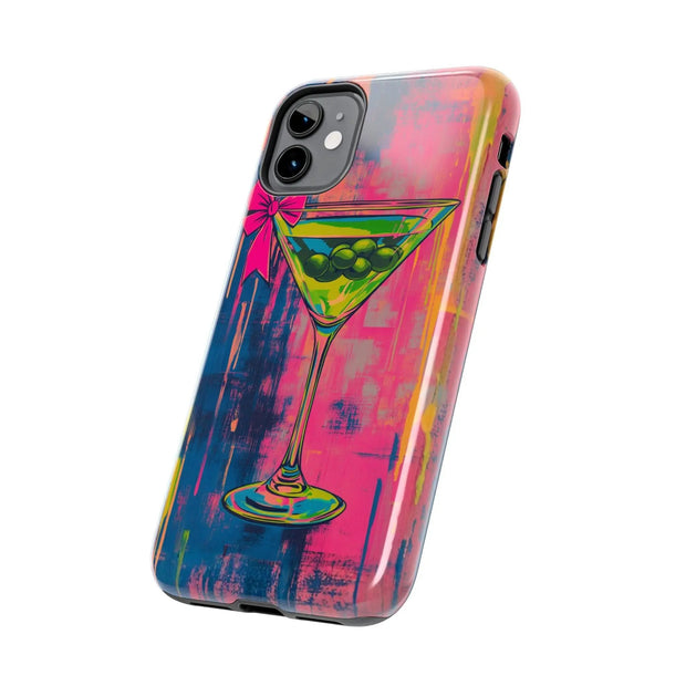 Neon Martini Pop Art Tough Phone Case Printify