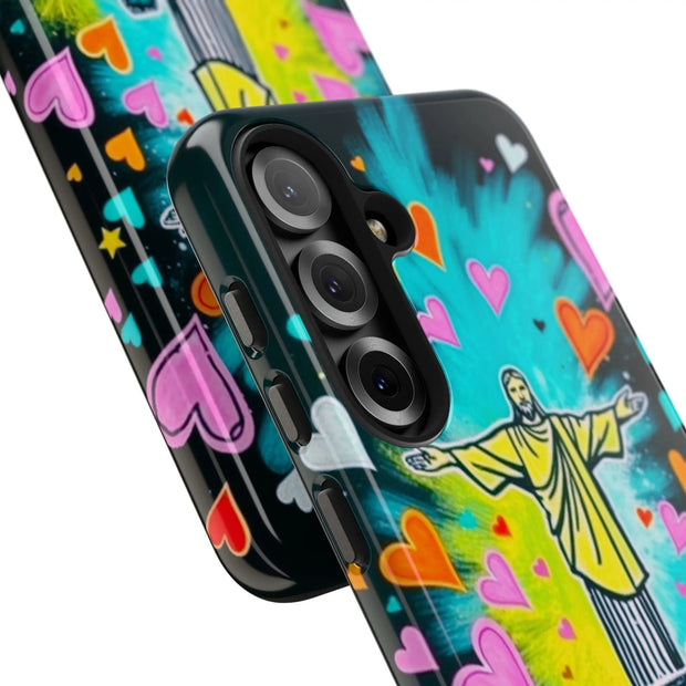 Rio de Janeiro Neon Pop Art Tough Phone Case LavenderCeleste