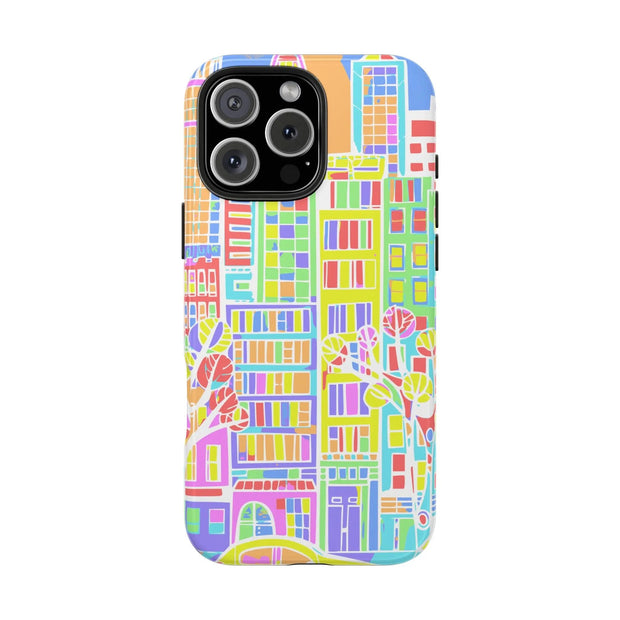 Upper East Side Pastel City Tough Phone Case LavenderCeleste