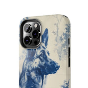 Blue Toile German Shepherd Scenic Tough Phone Case LavenderCeleste