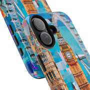 London Big Ben Collage Tough Phone Case – Vibrant City Pop Art Design