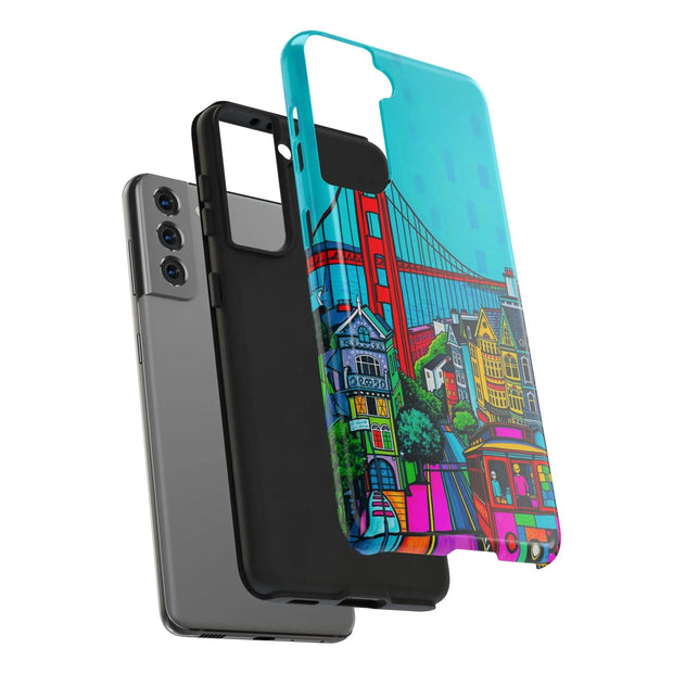 San Francisco Pop Art Colorful City Tough Phone Case LavenderCeleste
