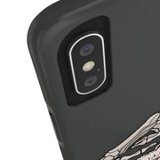 Skeleton Scratch Cat Gothic Humor Tough Phone Case LavenderCeleste