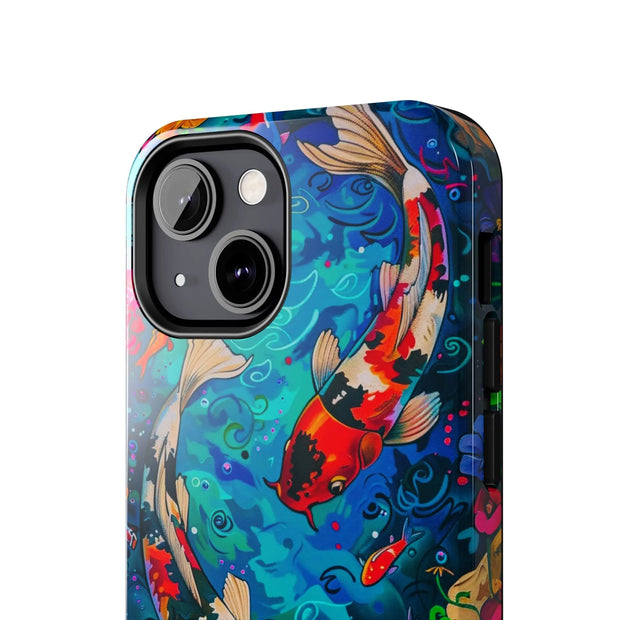 Vibrant Koi Pond Pop Art Tough Phone Case