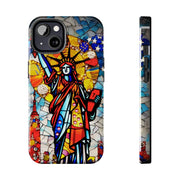 Statue of Liberty Mosaic Art Tough Phone Case LavenderCeleste